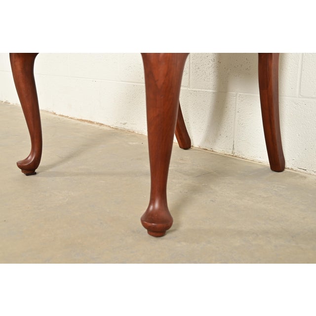 Henkel Harris Queen Anne Solid Cherry Wood Dining Chairs, Set of Four For Sale - Image 10 of 14