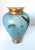 Art Nouveau Blue Glass Hand-Painted Scenic Vase, Nouveau Woman, Gold Leaf, C. 1900-1910 For Sale - Image 9 of 12