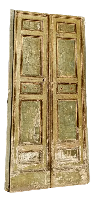 Two-Leaf Door with Original Lacquer, 1700s