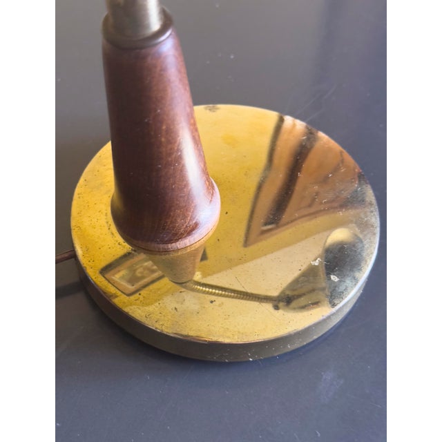 Wood Vintage Danish Style Mid-Century Modern Gooseneck Table Lamp, 1960s For Sale - Image 7 of 10