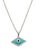 Mid 20th Century Mid 20th Century Diamond Turquoise Sapphire 18k White Gold Evil Eye Pendant Necklace For Sale - Image 5 of 8