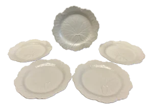 Vintage Wedgewood Cabbage Dessert Plates- Set of 5