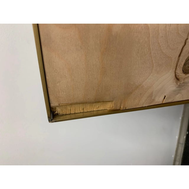 Wood Photo Transfer on Wood with Brass Frame, Leveque Tower For Sale - Image 7 of 12