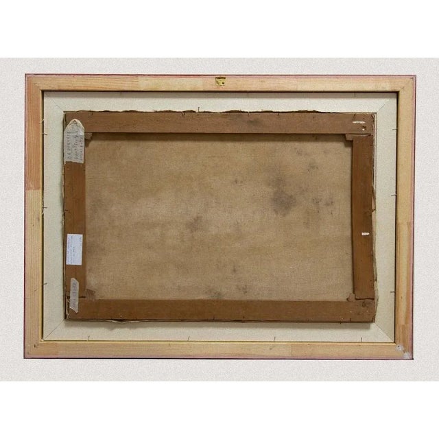 Luigi De Angelis, Carriages at Ischia, Original Oil Painting on Panel, 1956 For Sale - Image 3 of 4