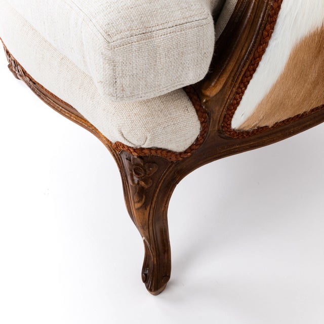 Wood Early 1900s Antelope Hide Chair For Sale - Image 7 of 8