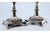 Silver Candlesticks with Turned Stems and Embossed Floral Motifs, Set of 2 For Sale - Image 9 of 12