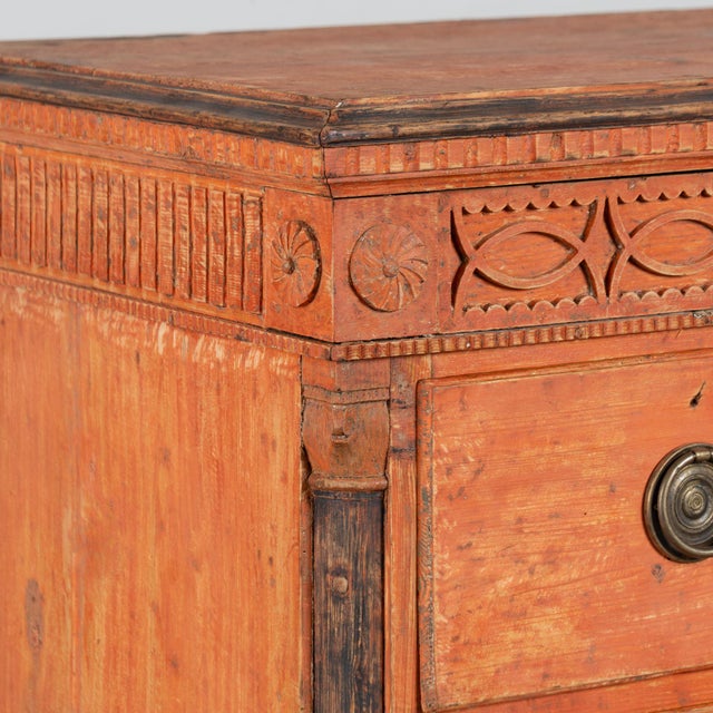 Early 19th Century Danish Pine Tall Chest of Six Drawers For Sale - Image 9 of 17