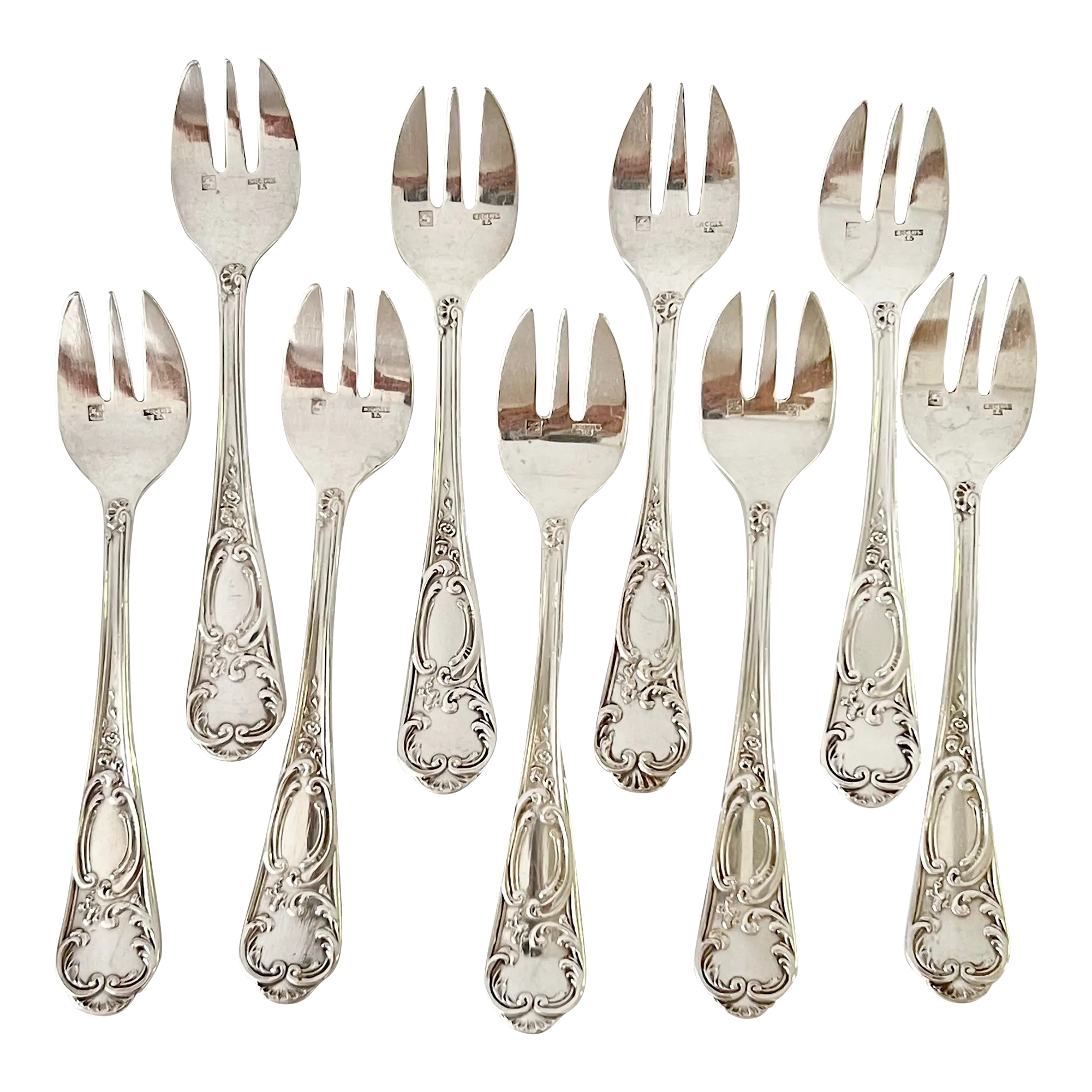Antique Ercuis Louis XV Rococo French Silversmiths France Silver