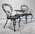 Woodard Furniture Tete-A-Tete Wrought Iron Outdoor Chantilly Rose Tete a Tete Chair Bench Loveseat For Sale - Image 10 of 11