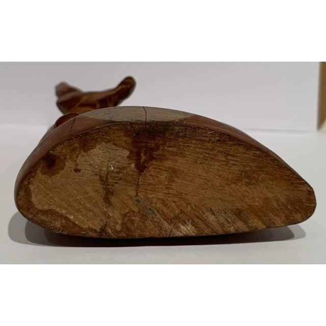 Traditional 1960s Wood Deer Figurine For Sale - Image 3 of 9