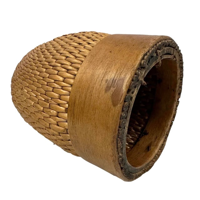 1900 - 1909 Antique Chinese Woven Grain Basket/Fishmen's Basket For Sale - Image 5 of 10