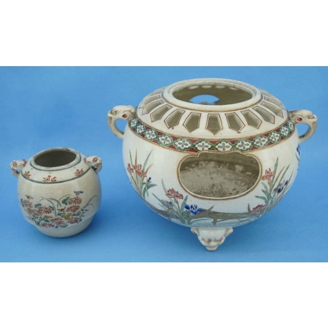 Japanese Ceramic Kōro Incense Burner, 1800s, Set of 2 For Sale - Image 13 of 18