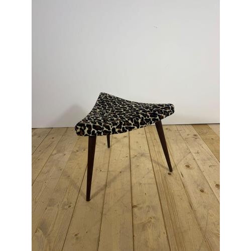 Vintage Triangular Footstool – Mid-Century Scandinavian Design, Elegance and Comfort