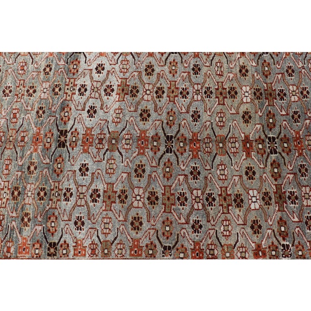 Antique Persian Kurdish Gallery Rug With Allover Geometric Design 5'1 X 10'6 For Sale - Image 10 of 15