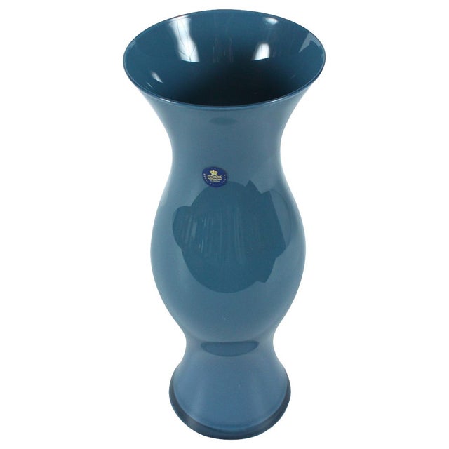 Royal Copenhagen Crystal Blue Vase Chairish