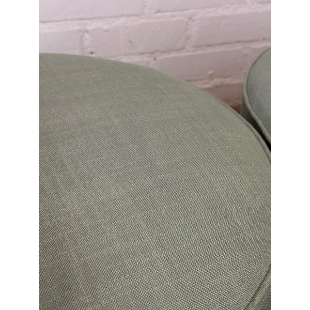 Not Yet Made - Made To Order Linen Skirted Ottoman - Sold Separately For Sale - Image 5 of 7