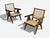 Brown Pierre Jeanneret, Teak, Cane, Low Easy Chairs, Chandigarh, India C. 1960s For Sale - Image 8 of 15