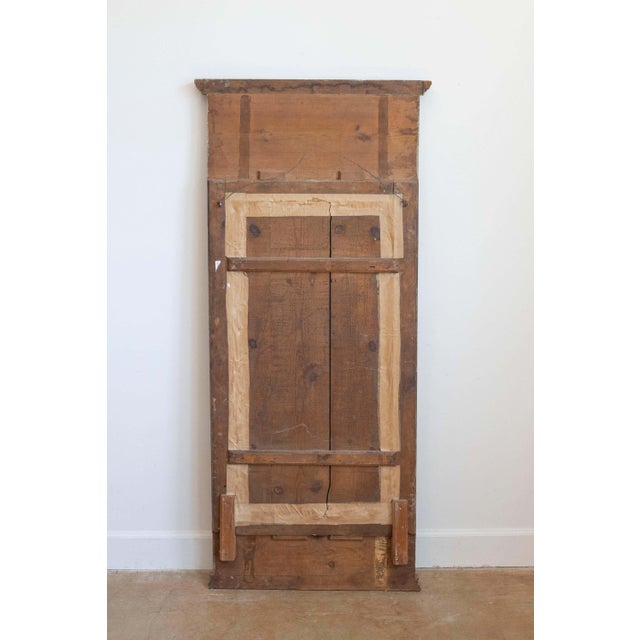 Wood Late 18th Century Swedish Gustavian Period Trumeau Mirror with Swag and Roses For Sale - Image 7 of 7