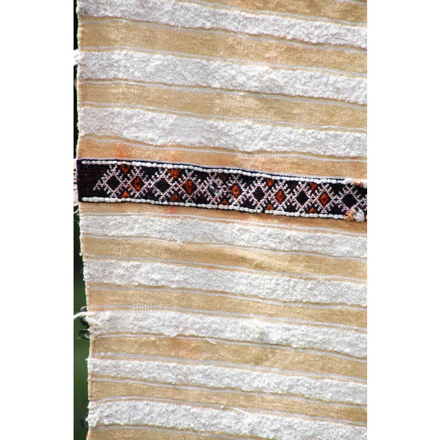 Berber Tribes of Morocco Large Vintage Tribal Moroccan Handcrafted Wedding Blanket Throw with Sequins 5 For Sale - Image 4 of 13