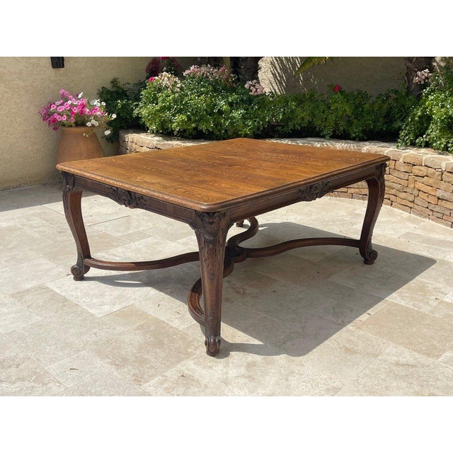 Louis XV Style Dining Table in Oak For Sale - Image 9 of 14