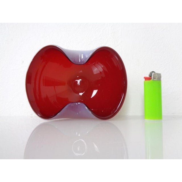 Red and Lilac Sommerso Murano Glass Bowl or Ashtray, Italy, 1960s For Sale - Image 11 of 15