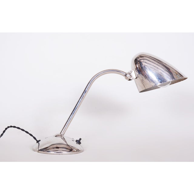 Art Deco Chrome & Aluminum Table Lamp attributed to Franta Anyz for Napako, 1930s For Sale - Image 11 of 15