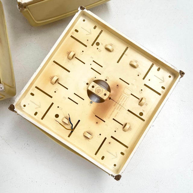 Cream Cnosso Wall Lamps by Angelo Mangiarotti for Artemide, 1960s, Set of 6 For Sale - Image 8 of 10