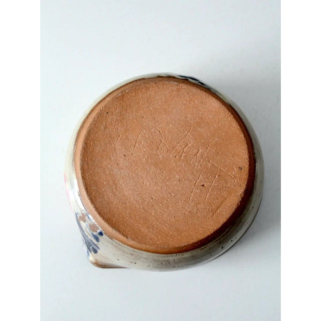 Vintage Heart Shaped Studio Pottery Bowl For Sale - Image 9 of 10