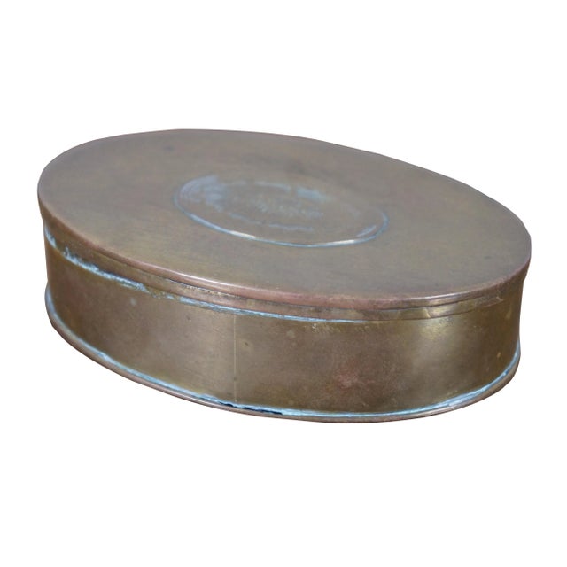 1780 Antique Mottahedeh G Mills Tunbridge Oval Brass Tobacco Snuff Box For Sale - Image 10 of 10