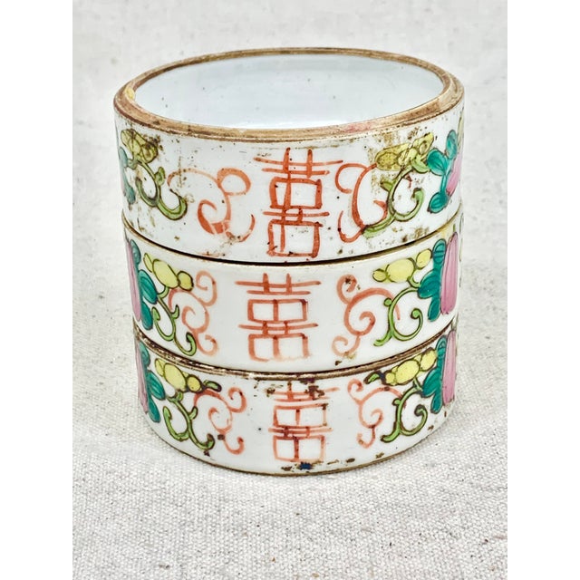 Vintage Stackable Chinoiserie Catchalls-Set of 3 For Sale - Image 4 of 12