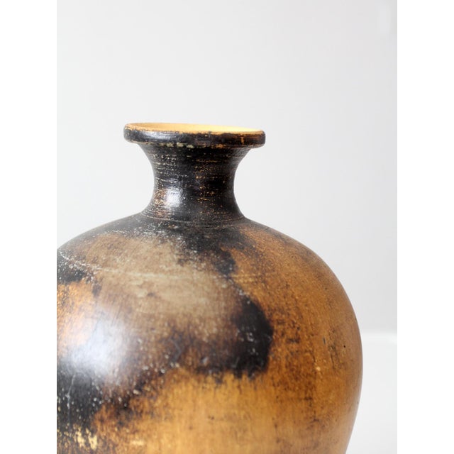 Vintage Mid-Century Abstract Pottery Vase For Sale - Image 12 of 13