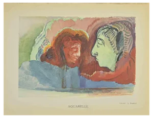 After Odilon Redon, Dante's Vision, Lithograph, 1923