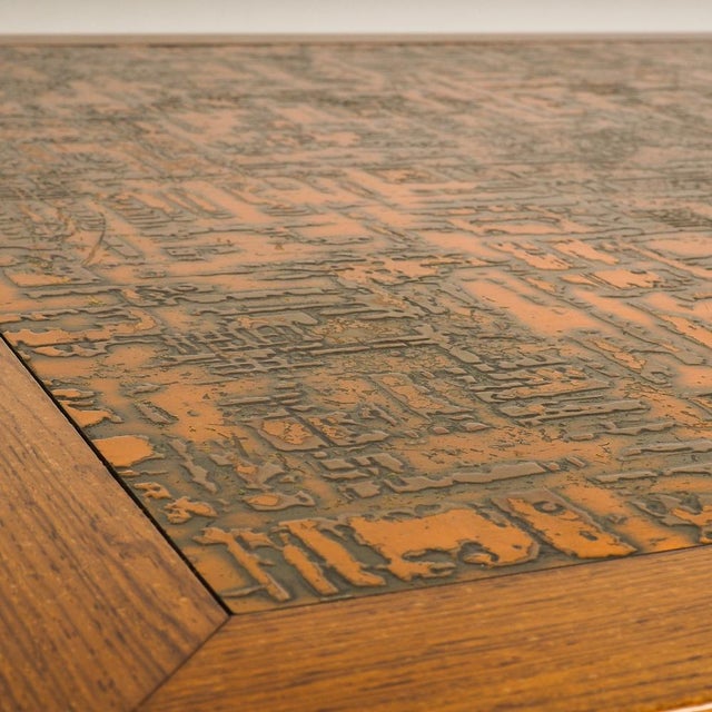 Mid-Century Modern Teak and Copper Coffee Table by Severin Hansen for Haslev Møbelsnedkeri, 1960s For Sale - Image 12 of 14