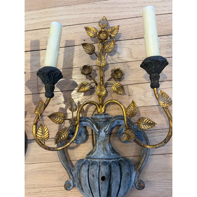 Italian 1960s Palladio Mid Century Wall Sconces - a Pair For Sale - Image 3 of 6
