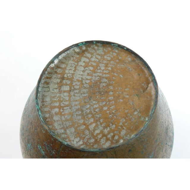 Antique Hammered Copper Vase. Made in the Late 19th Century