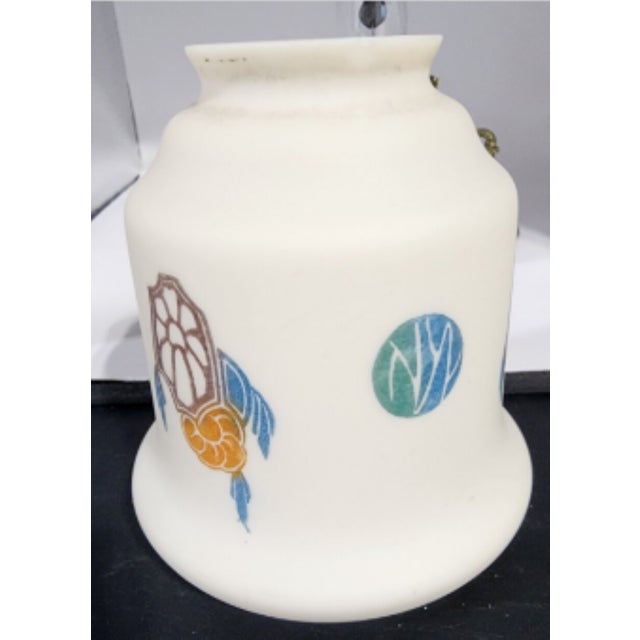 Vintage Art Deco Accurate Brass Boudoir Lamp, Custard Glass Shade For Sale - Image 6 of 16