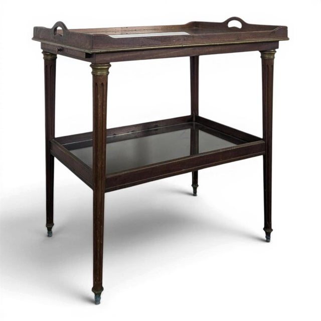 Wood Antique Louis XVI Style Side Table, 1800s For Sale - Image 7 of 7
