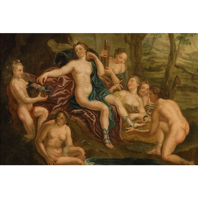 Early 18th Century Circle of Antoine Coypel, Diana Bathing with the Nymphs, 1720, Oil on Canvas For Sale - Image 5 of 14