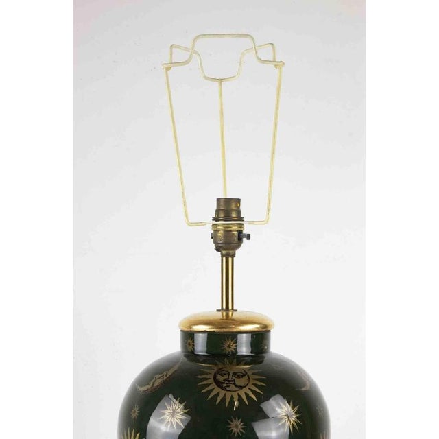 Vintage Italian Table Lamp in Wood and Brass, 1960s For Sale - Image 4 of 8