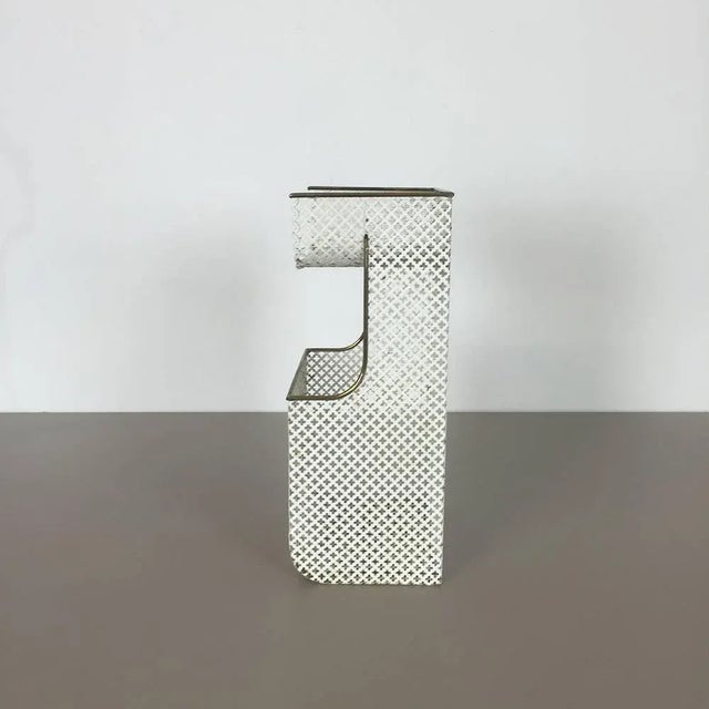 Metal and Brass Storage Box in style of Mathieu Matégot, France, 1960s For Sale - Image 3 of 9