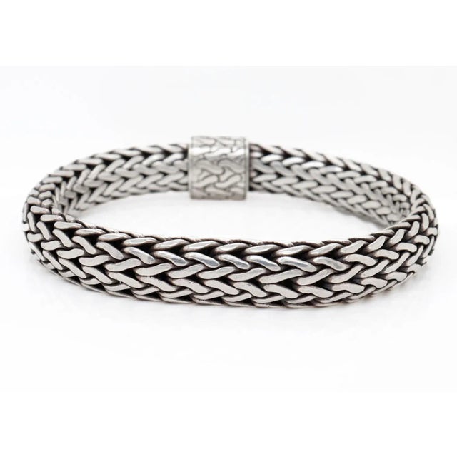 Metal John Hardy Classic 11mm Sterling Silver Wide Chain Bracelet For Sale - Image 7 of 11