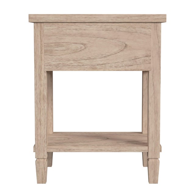 Flagstaff 20 in. W Rectangular Cane and Wood 1 Drawer Nightstand with Lower Open Shelf, Desert Sand For Sale In Chicago - Image 6 of 8