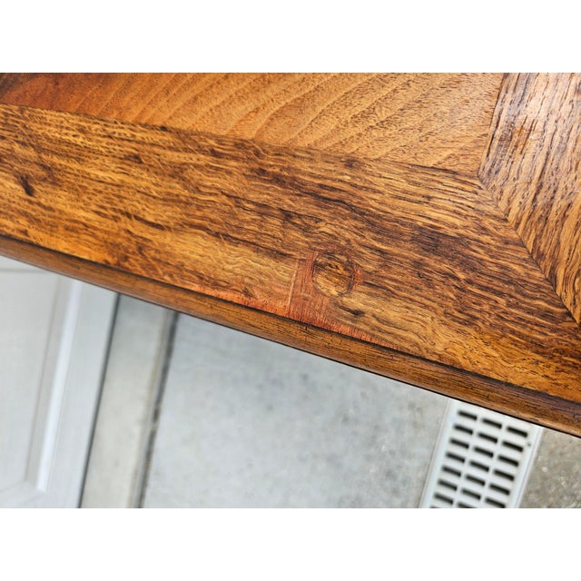 Henredon Walnut Banded Top Two Drawer Side Table For Sale - Image 10 of 11
