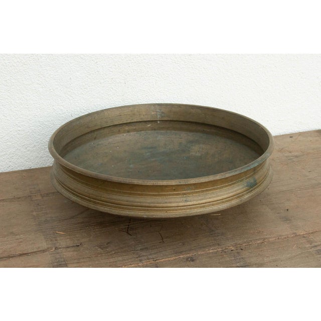 Early 20th Century Large 24" Dm Antique Golden Bronze Urli Pot For Sale - Image 5 of 9