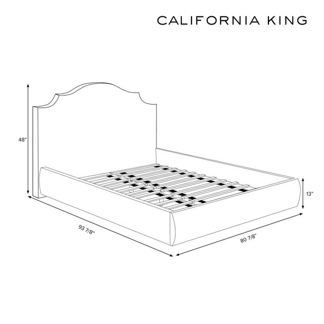 Transitional Stoffer Home x Cloth & Company Thelma Ruffle Platform Bed in Dogwood Floral Mauve, California King For Sale - Image 3 of 7