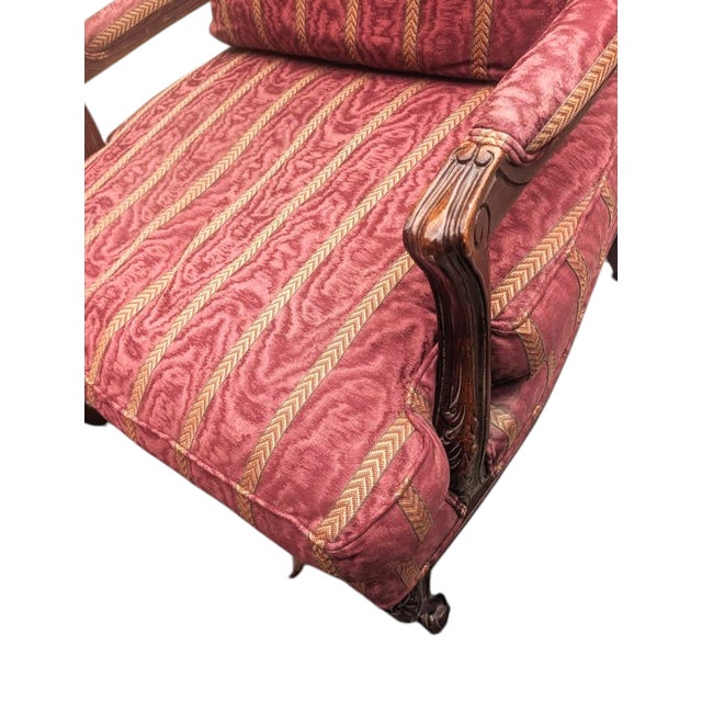 Rare French Provincial Stanton Cooper Woodmark Originals Bergère Chair & Ottoman For Sale In Raleigh - Image 6 of 7
