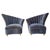 Mid-Century Modern MCM Asymmetrical Lounge Chairs and Ottoman Newly Reupholstered For Sale - Image 3 of 8