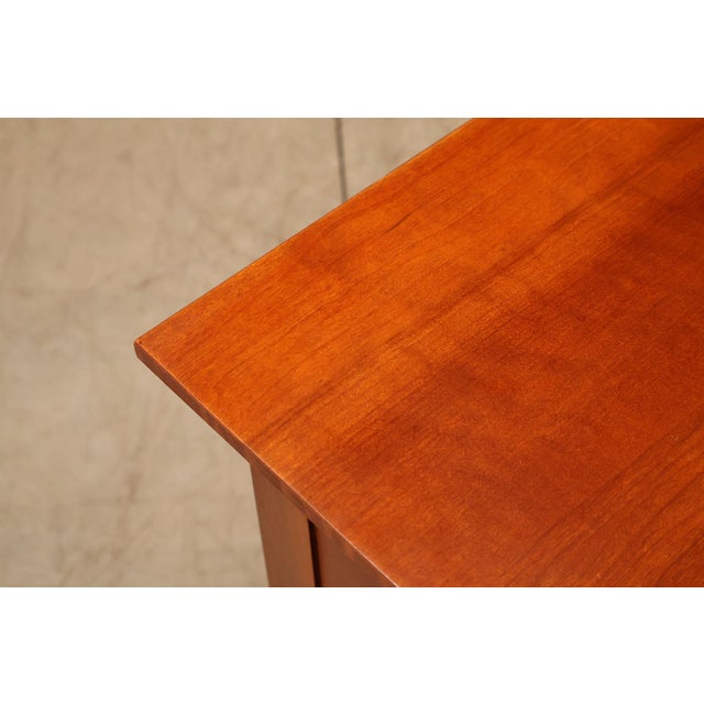 Wood Thomasville 'Impressions' Mission Style Pair of Cherry Nightstands For Sale - Image 7 of 18