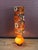 Mid-Century Modern Flower Power Floor Lamp with Orange Illuminated Glass Base, 1970s For Sale - Image 3 of 14
