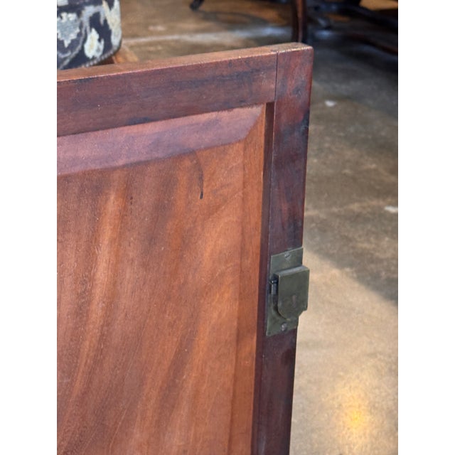 Brown 19th Century English Mahogany Waterfall Bookcase With Cupboard Base For Sale - Image 8 of 12